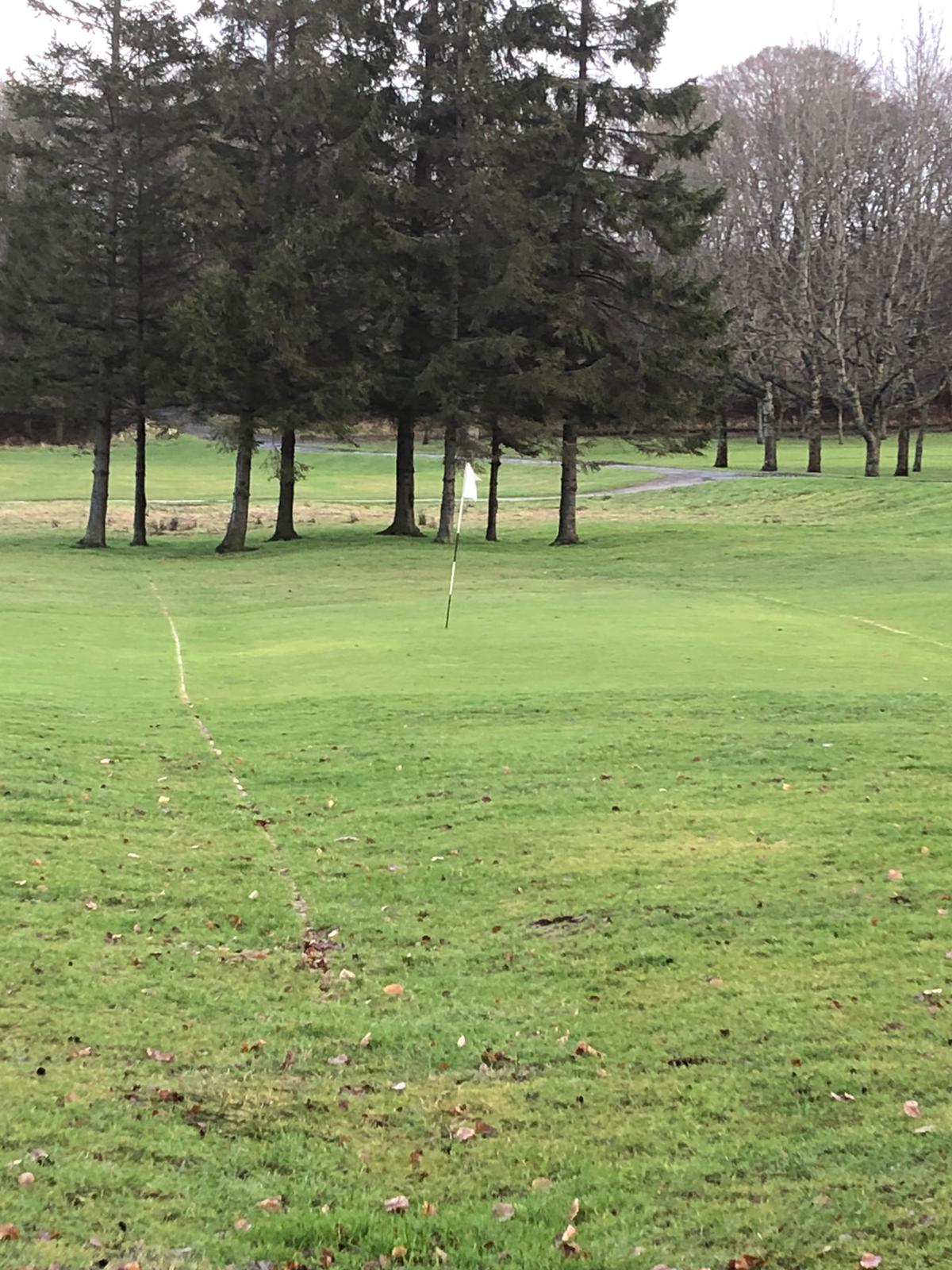 Course open with temporary greens.