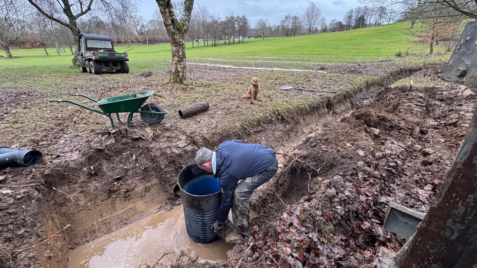 Drainage work on 17th