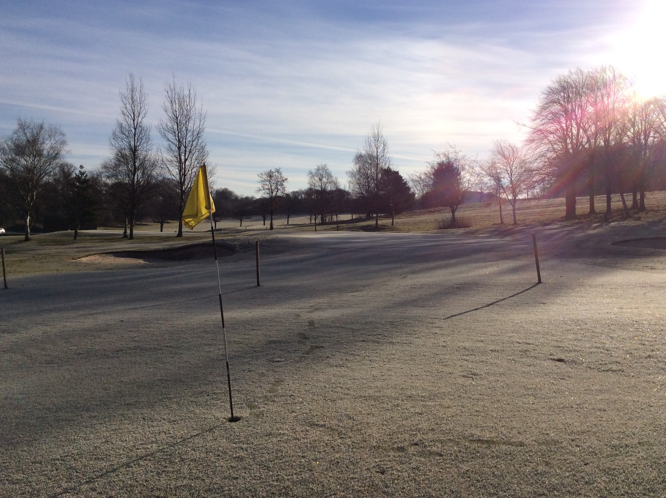Temporary Greens due to Frost.