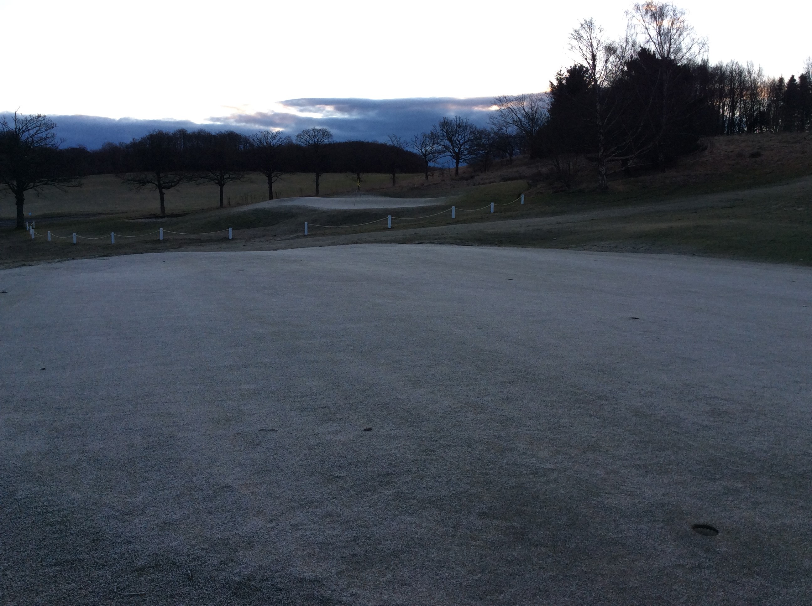 Temporary Greens due to Frost.