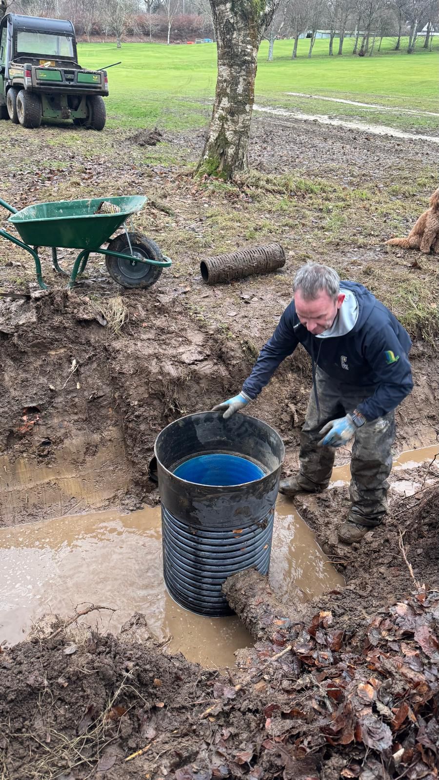 Drainage work on 17th