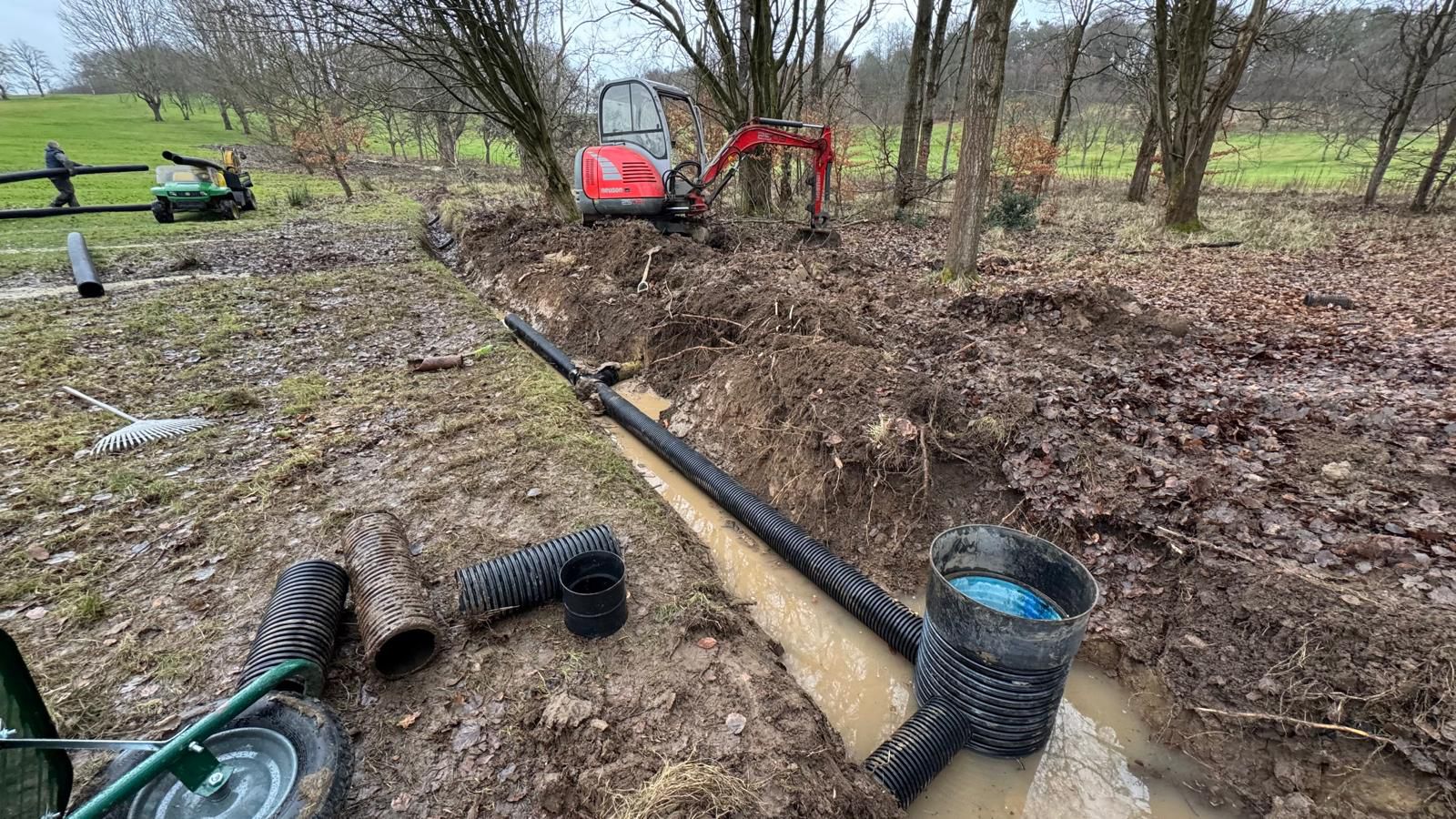 Drainage work on 17th